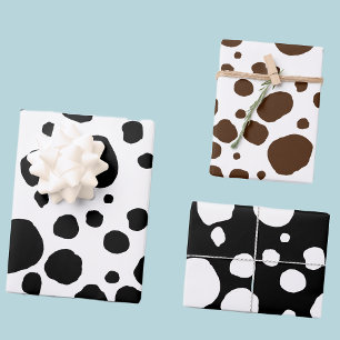 Western-Muster für Fun Cow Print Geschenkpapier Set