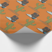 Western-Muster glänzend verpacktes Papier Geschenkpapier (Ecke)