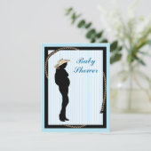 Western Mutter Kinderdusche Einladung (Stehend Vorderseite)