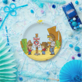 Western Mutton Bustin Cowboy Cowgirl Kids Party Pappteller (Party)