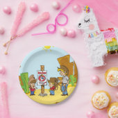 Western Mutton Bustin Cowboy Cowgirl Kids Party Pappteller (Party)