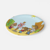 Western Mutton Bustin Cowboy Cowgirl Kids Party Pappteller (Schrägansicht)