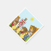 Western Mutton Bustin Rodeo Kids Serviette (Ecke)