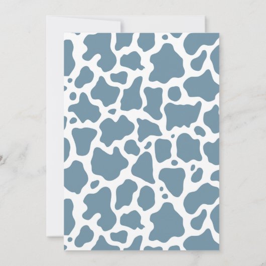 Western My First Rodeo Birthday Boy (Blau) Einladung (Rückseite)