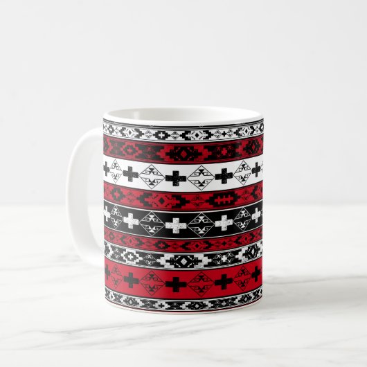 Western Native Indian Blanket Kaffeetasse (Vorderseite Links)