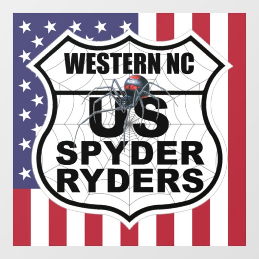 Western NC Kapitel - Aufkleber Flagge & Logo (Blatt)