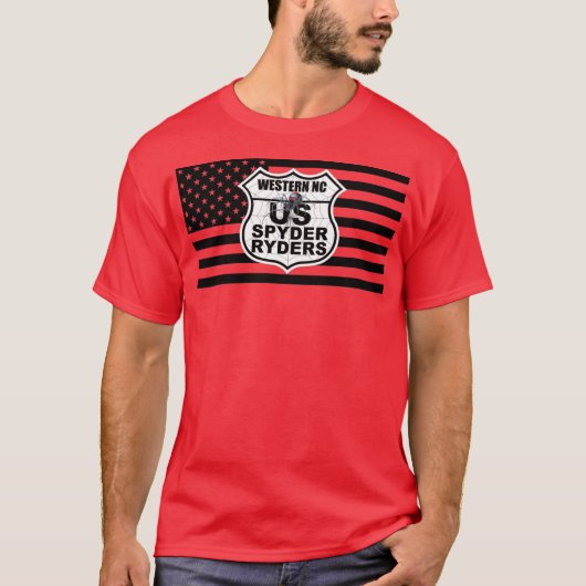 Western NC-Kapitel - Schwarze Flagge und Logo T-Shirt (Vorderseite)