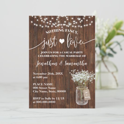 Western Nichts Extravagant nur Liebe Einladung (Stehend Vorderseite)