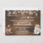 Western Nichts Extravagant nur Liebe Lässig Hochze Einladung (Vorderseite)