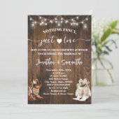 Western Nichts Extravagant nur Liebe Lässig Hochze Einladung (Stehend Vorderseite)