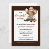 Western niedliche Cowgirl wilde West rustikale Bab Einladung (Vorne/Hinten)