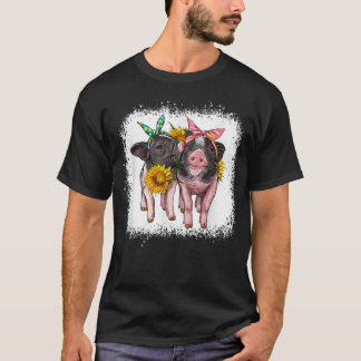 Western Niedliche Schweine gebleicht Niedlich für  T-Shirt