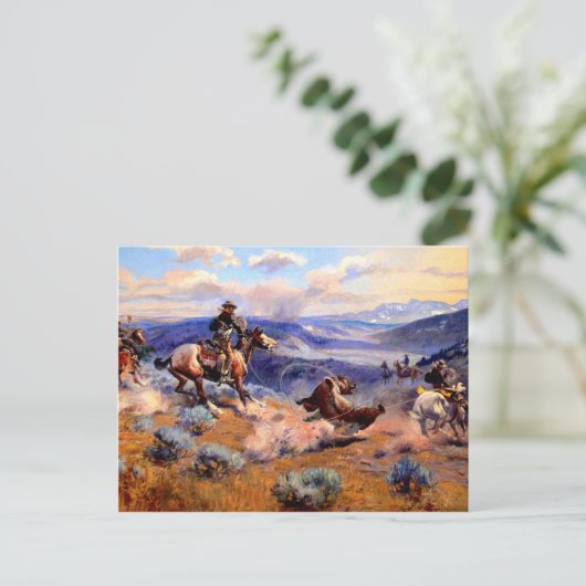 Western Nostalgie Postkarte (Stehend Vorderseite)