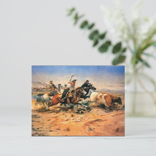 Western-Nostalgie Postkarte (Stehend Vorderseite)