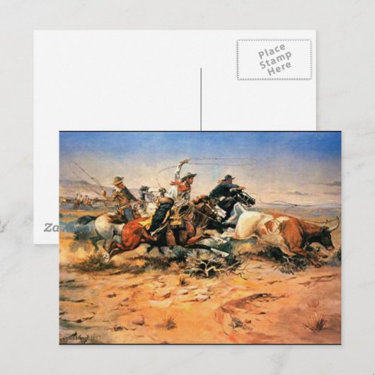 Western-Nostalgie Postkarte (Vorne/Hinten)