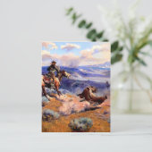 Western Nostalgie Postkarte (Stehend Vorderseite)