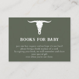 Western Olive Cowboy Books for Baby Begleitkarte