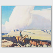 Western "Open Range" von Maynard Dixon Geschenkpapier (Flach)