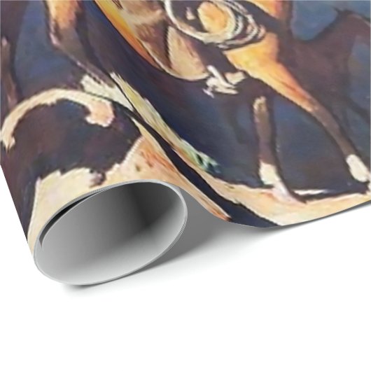 Western "Open Range" von Maynard Dixon Geschenkpapier (Rolleneckpunkt)