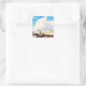 Western "Open Range" von Maynard Dixon Quadratischer Aufkleber (Tasche)