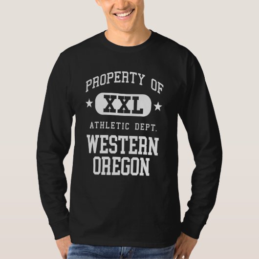 Western Oregon XXL Athletic School Property T-Shirt (Vorderseite)
