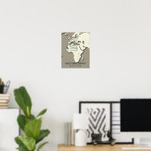 Western Osprey Migration Map - Minimalistisch Vint Poster (Heimbüro)