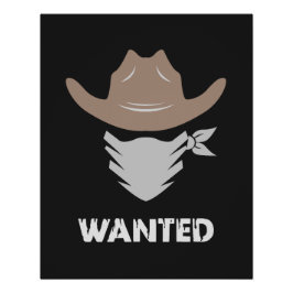 Western Outlaw Cowboy Gesucht Poster
