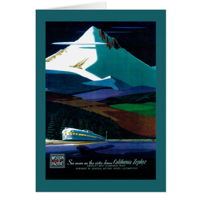 Western Pacific California Zephyr Vintage Poster (Vorne)