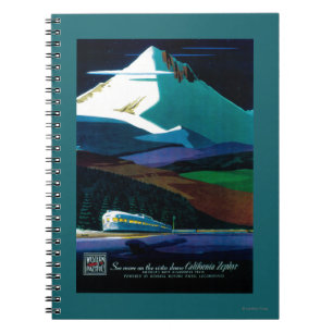 Western Pacific California Zephyr Vintage Poster Notizblock