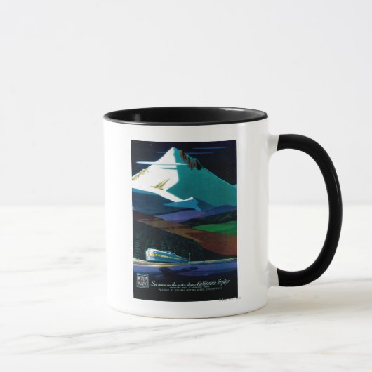 Western Pacific California Zephyr Vintage Poster Tasse (Rechts)