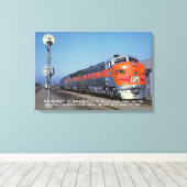 Western Pacific F7 California Zephyr 24" x 16" Leinwanddruck (Insitu (Holzboden))