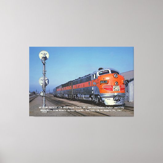 Western Pacific F7 California Zephyr 60"x40" Large Leinwanddruck (Vorderseite)