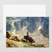 Western "Packin" Kunst von Edgar Payne Dankeskarte (Vorne/Hinten)