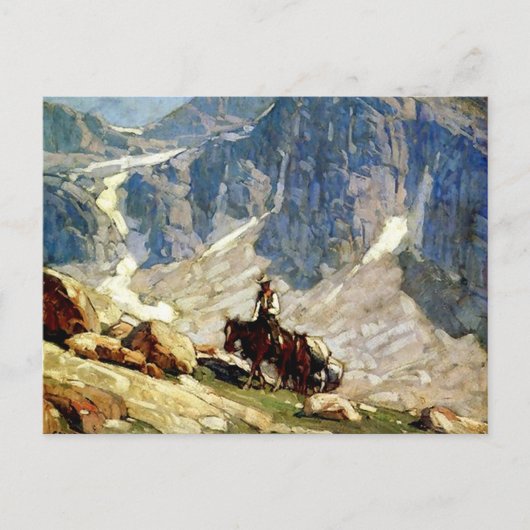 Western "Packin" Kunst von Edgar Payne Postkarte (Vorderseite)