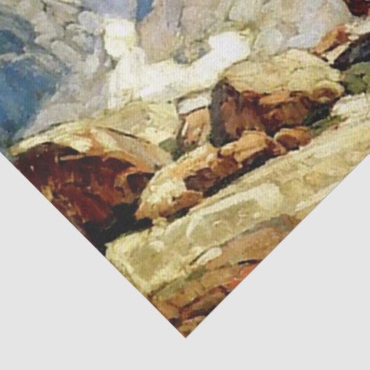 Western "Packin" Kunst von Edgar Payne Seidenpapier (Detail)