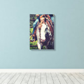 Western Paint Horse Leinwanddruck (Insitu (Holzboden))