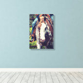 Western Paint Horse Leinwanddruck (Insitu (Holzboden))
