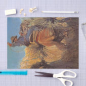 Western Painting "Pferde springen von Schlange" Seidenpapier (Handwerk)