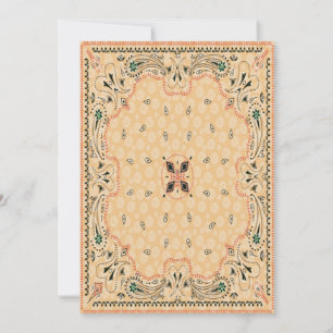 Western Paisley Pattern Einladung Hochzeit