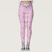 Western Paisley Pink Bandana Print Cowgirl Leggings (Vorderseite)