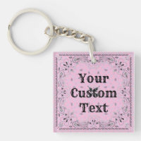 Western Paisley Pink Bandana Print