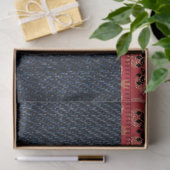 Western Paisley Red Bandana Print Denim Decoupage Seidenpapier (Geschenk)