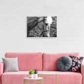 Western Palomino Pferd in Sepia Canvas Print Leinwanddruck (Insitu (Wohnzimmer))