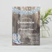 Western Papel Picado Quinceanera Geburtstagspartei Einladung (Stehend Vorderseite)