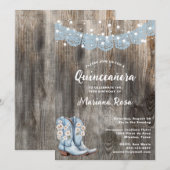 Western Papel Picado Quinceanera Geburtstagspartei Einladung (Vorne/Hinten)