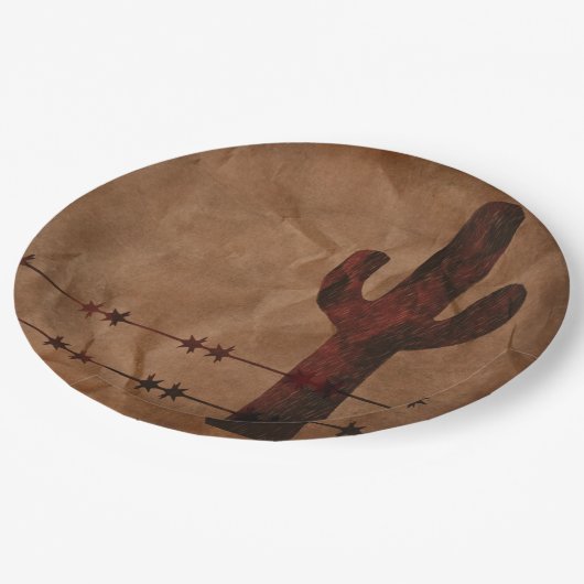 Western Pappteller (Schrägansicht)