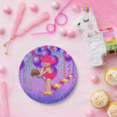 Western Party Baby Cowgirl auf Stick Pferd Teller (Party)