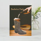 Western Party Bachelor Cowboy Hat Ber Einladung (Stehend Vorderseite)