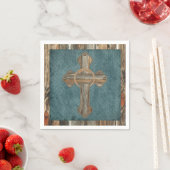 Western Party Barnwood Cross mit Ropes Napkins Serviette (Beispiel)