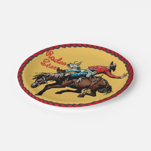 Western Party Bronc Riding Paper Teller (Schrägansicht)